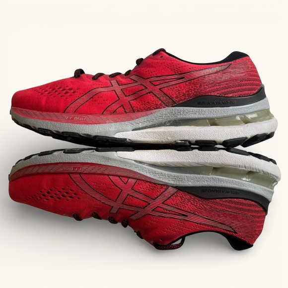 ASICS Gel Kayano Athletic Running Training Walking Sz 9.5 Red Lace Up Sneakers - Picture 4 of 10